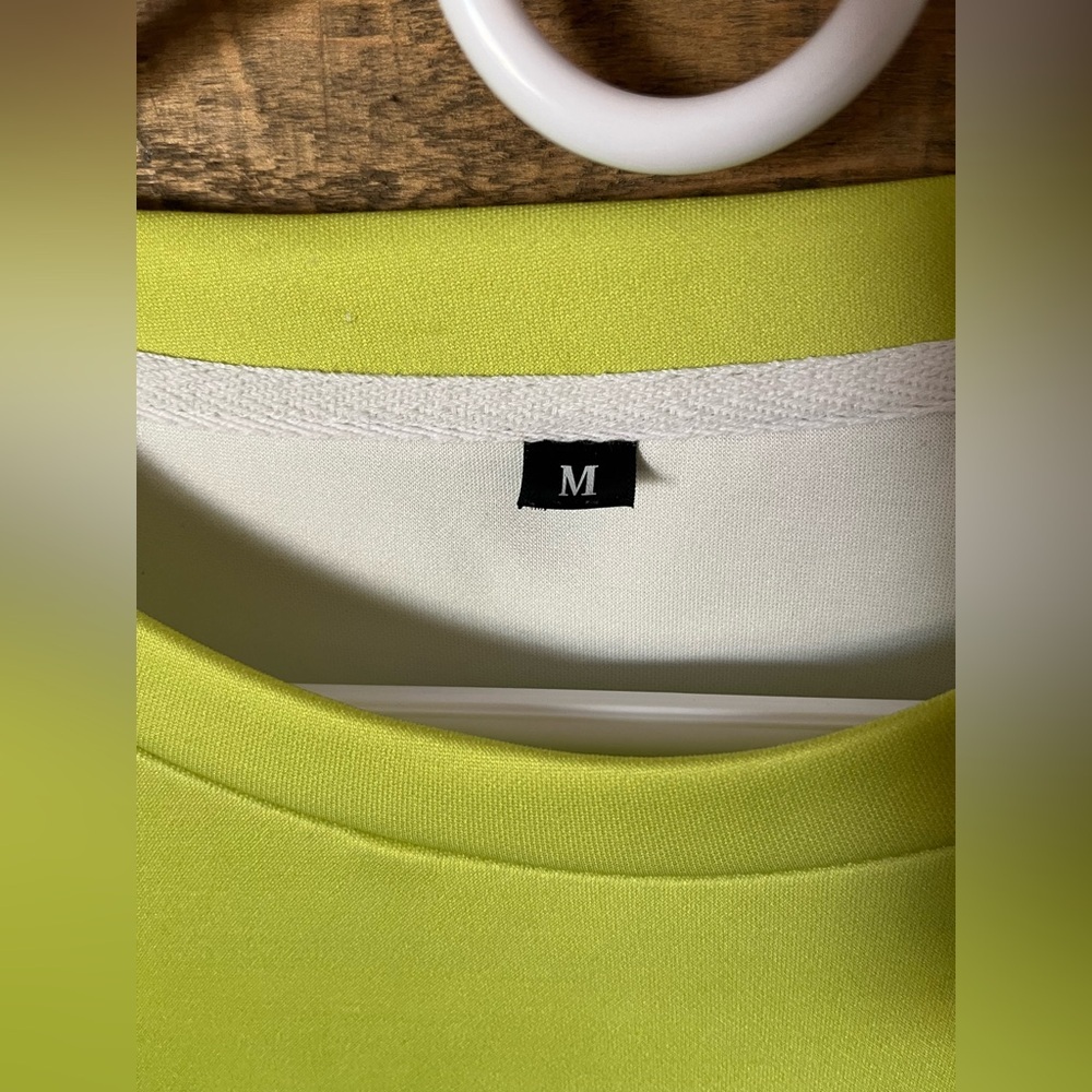 Lime Green Checkered Animal Silhouette Sweatshirt - Picture 2 of 7